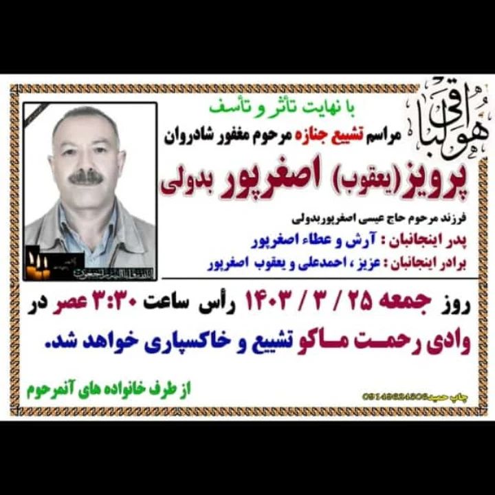 تصویری از پرویز اصغرپوربدولی