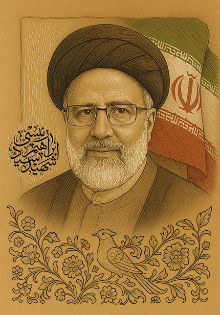 تصویری از شهدای خدمت شهید آیت الله رئیسی و همراهان