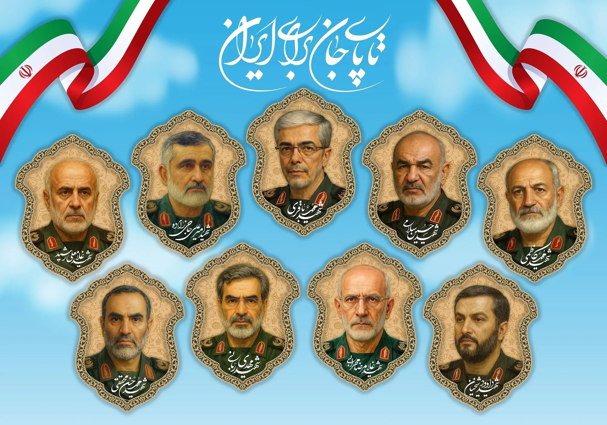 شهید به نیابت سرداران شهید جنگ 12 روزه جنگی تحمیلی سربازان وطن