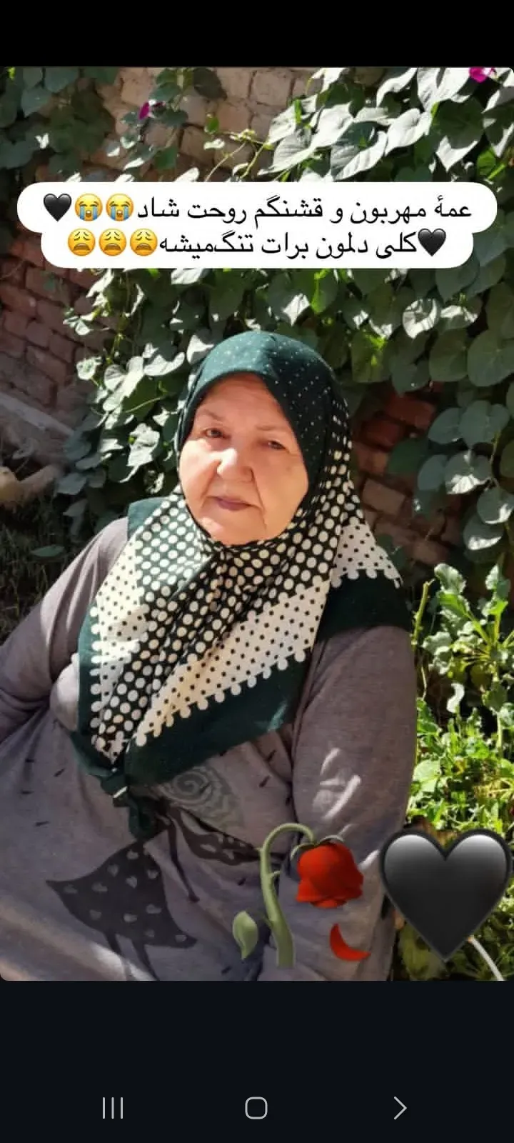 مرحومه بی بی صدیقه میر دهقان