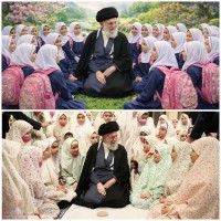 شهید رهبر شهید سید آیت الله خامنه ای(ره) و شهدای دانش آموز مدرسه میناب